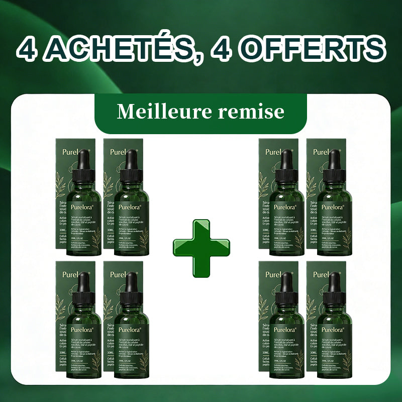 💖 Changez de l’intérieur vers l’extérieur | ✨ Purelora® Sérum Activateur EGF & Peptides de Cuivre dérivés de cellules souches (Active intensément le renouvellement cutané pour une peau plus ferme et plus lisse)