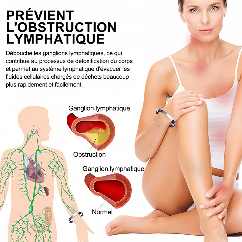 (🔥DERNIER JOUR – 80 % DE RÉDUCTION🔥)丨Therapeutic Lympunclog Titanium Wristband — Inspiré par TitaniumION pour un usage quotidien, il soutient la circulation sanguine, la relaxation et soulage les inconforts articulaires.