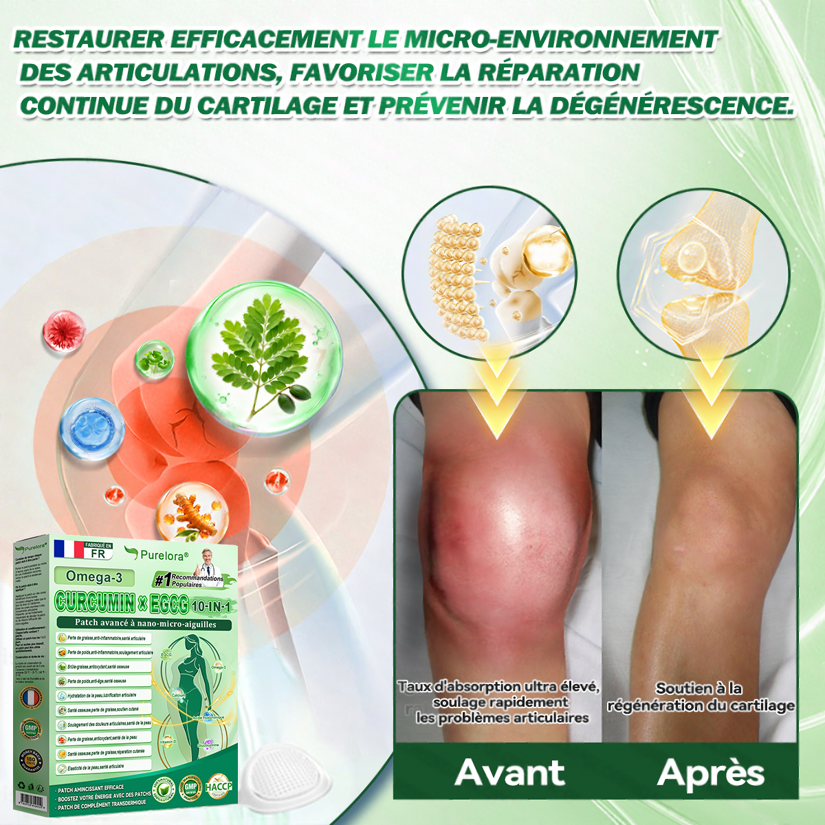 🔥 Nouveauté | Patch nano-micro-aiguilles Purelora® à la berbérine, au vinaigre de cidre de pomme et à l’EGCG 10-en-1 : brûle les graisses tenaces • lisse les rides • favorise le confort articulaire. Chaque patch agit — résultats visibles dès 7 jours.