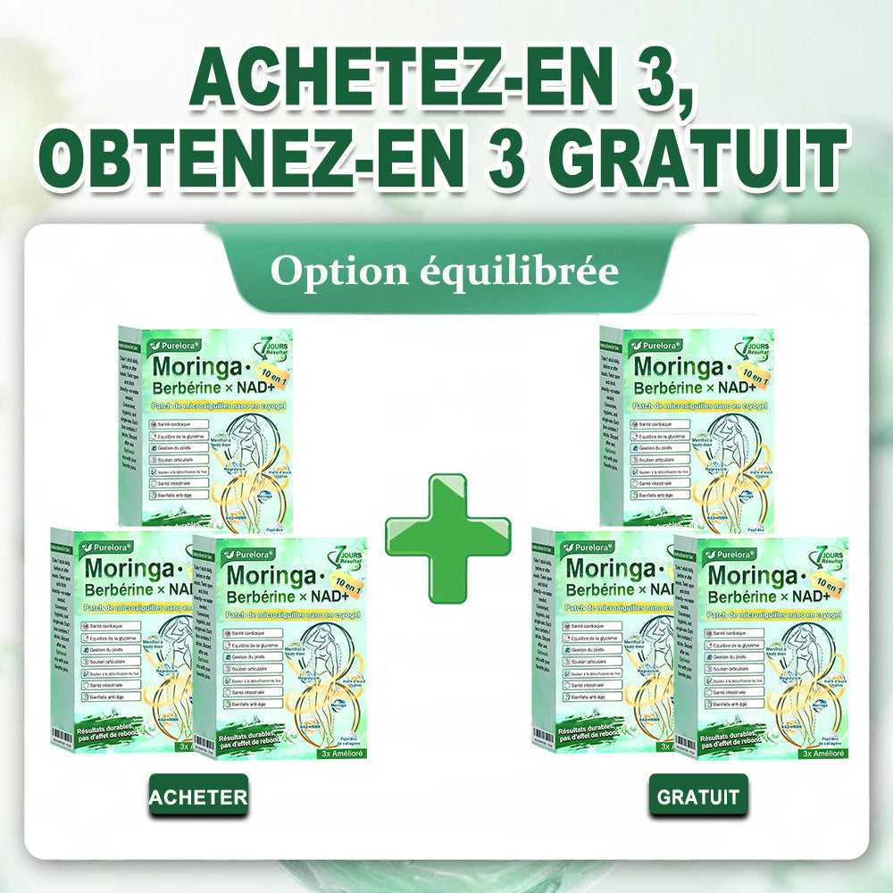 💖𝑷𝒉𝒂𝒓𝒎𝒂𝒄𝒊𝒆 𝑶𝒇𝒇𝒊𝒄𝒊𝒆𝒍𝒍𝒆💖 | Purelora® Moringa · Berbérine Patch 10-en-1 aux Nano-Micro-Aiguilles et Cryo-Gel ✅ Soutien Cryo-Métabolique : Cristallise les graisses, raffermit la peau et élimine l'œdème instantanément.