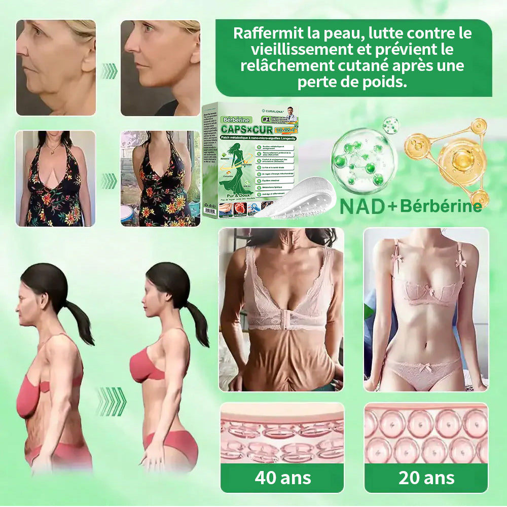 🔥 Nouveauté | Curalona® Patch Microneedle 10-en-1 – Berbérine & NAD+ pour le métabolisme, Bakuchiol pour la peau, Boswellia pour les articulations – Patch jour & nuit – 7 patchs – Résultats visibles en 7 jours