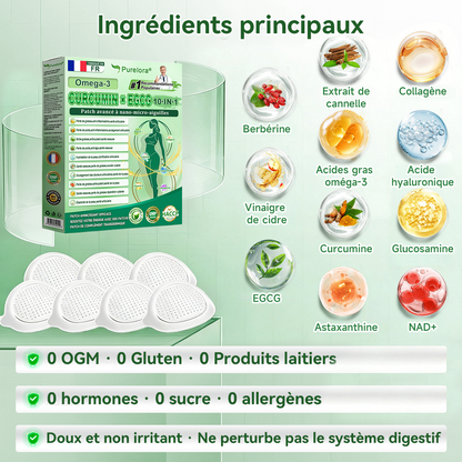 🔥 Nouveauté | Patch nano-micro-aiguilles Purelora® à la berbérine, au vinaigre de cidre de pomme et à l’EGCG 10-en-1 : brûle les graisses tenaces • lisse les rides • favorise le confort articulaire. Chaque patch agit — résultats visibles dès 7 jours.