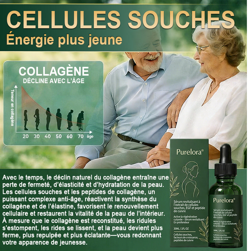 💖 Changez de l’intérieur vers l’extérieur | ✨ Purelora® Sérum Activateur EGF & Peptides de Cuivre dérivés de cellules souches (Active intensément le renouvellement cutané pour une peau plus ferme et plus lisse)