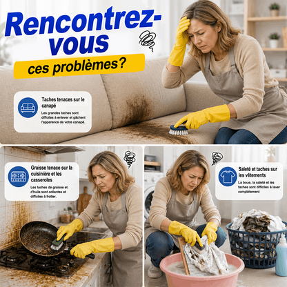 ⚡️DERNIER JOUR : -60 % | Mousse Nettoyante Sans Rinçage — Vaporisez, Essuyez, C'est Propre !