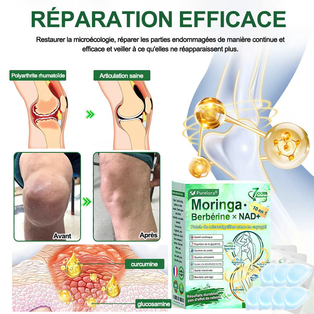 💖𝑷𝒉𝒂𝒓𝒎𝒂𝒄𝒊𝒆 𝑶𝒇𝒇𝒊𝒄𝒊𝒆𝒍𝒍𝒆💖 | 🇫🇷 Purelora® Moringa · Berbérine Patch 10-en-1 aux Nano-Micro-Aiguilles et Cryo-Gel ✅ Soutien Cryo-Métabolique : Cristallise les graisses, raffermit la peau et élimine l'œdème instantanément.