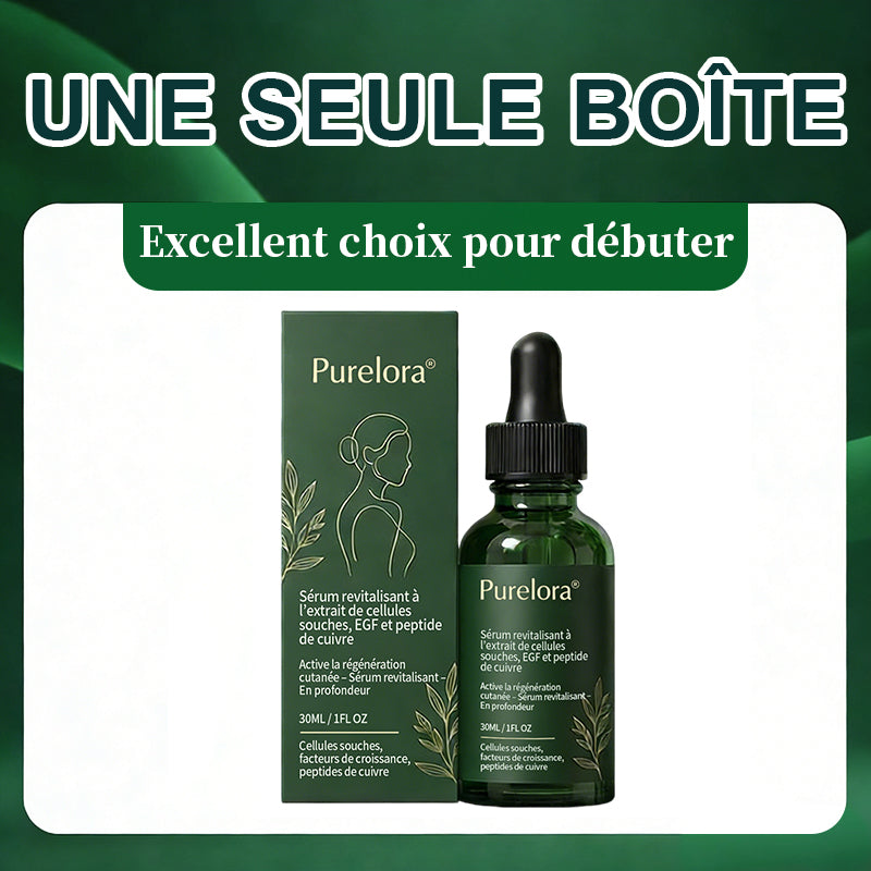 💖 Changez de l’intérieur vers l’extérieur | ✨ Purelora® Sérum Activateur EGF & Peptides de Cuivre dérivés de cellules souches (Active intensément le renouvellement cutané pour une peau plus ferme et plus lisse)