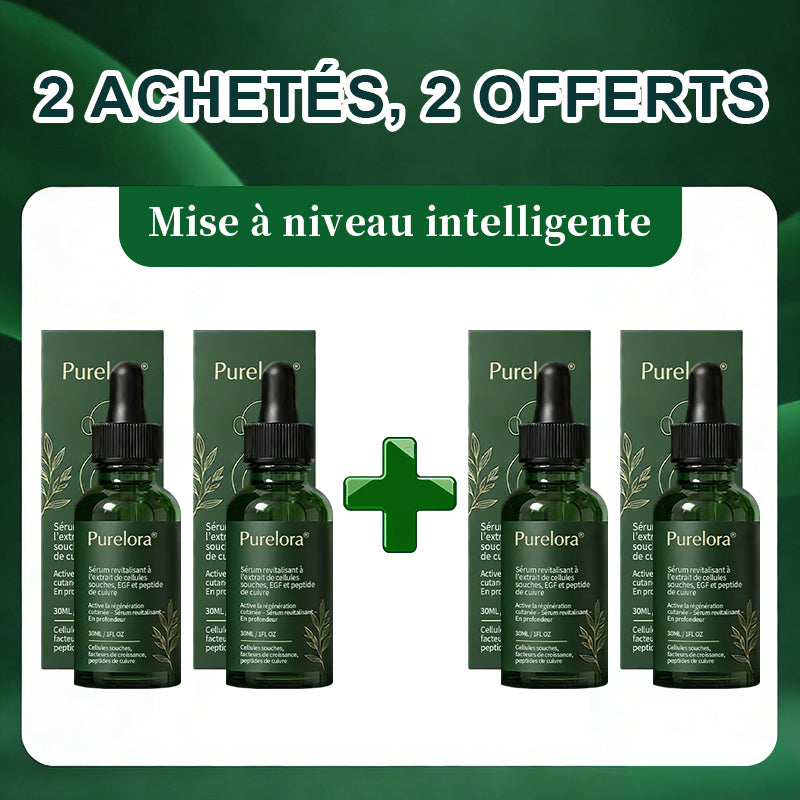 💖 Changez de l’intérieur vers l’extérieur | ✨ Purelora® Sérum Activateur EGF & Peptides de Cuivre dérivés de cellules souches (Active intensément le renouvellement cutané pour une peau plus ferme et plus lisse)
