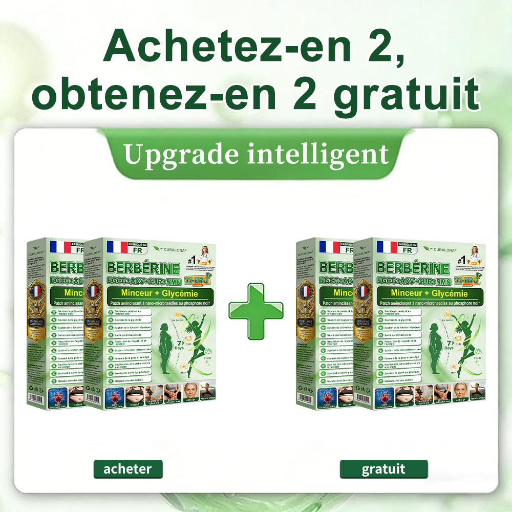 🔥 Patch Minceur Curalona® aux Nano-aiguilles de Phosphore Noir — Formule 12-en-1 (avec Berbérine + NMN + Vinaigre de cidre) | Stimule la combustion des graisses et stabilise la glycémie | Observez la transformation en seulement 7 jours