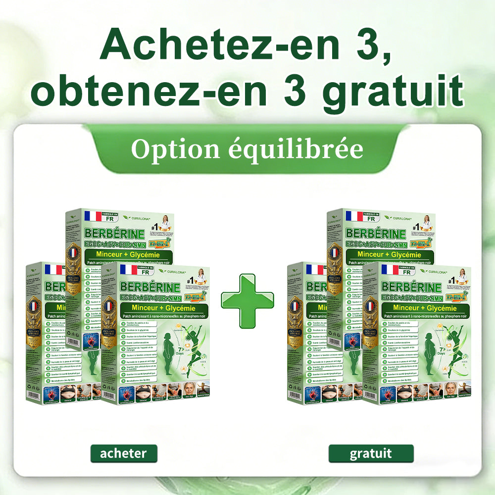 🔥 Patch Minceur Curalona® aux Nano-aiguilles de Phosphore Noir — Formule 12-en-1 (avec Berbérine + NMN + Vinaigre de cidre) | Stimule la combustion des graisses et stabilise la glycémie | Observez la transformation en seulement 7 jours