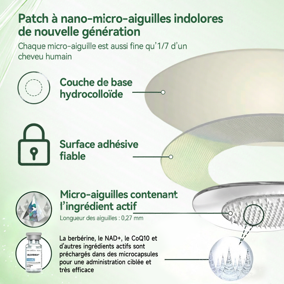 🔥 Nouveauté | Patch nano-micro-aiguilles Purelora® à la berbérine, au vinaigre de cidre de pomme et à l’EGCG 10-en-1 : brûle les graisses tenaces • lisse les rides • favorise le confort articulaire. Chaque patch agit — résultats visibles dès 7 jours.
