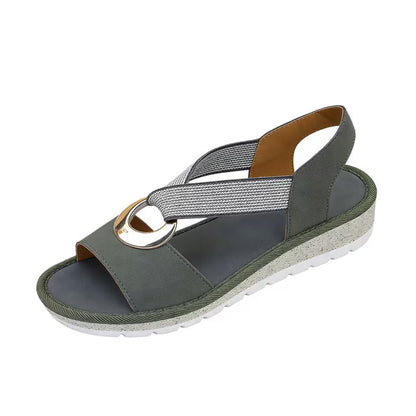 Skylar | Flat Sandals With Metal Buckle