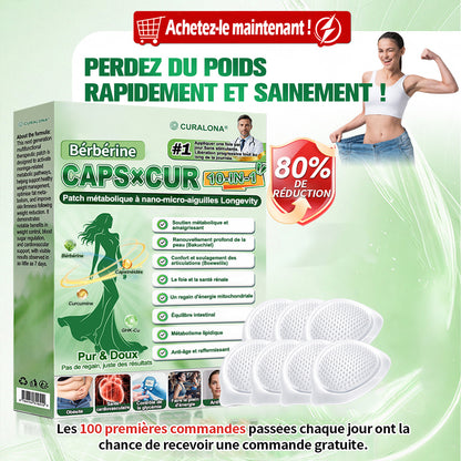 🔥 Nouveauté | Curalona® Patch Microneedle 10-en-1 – Berbérine & NAD+ pour le métabolisme, Bakuchiol pour la peau, Boswellia pour les articulations – Patch jour & nuit – 7 patchs – Résultats visibles en 7 jours