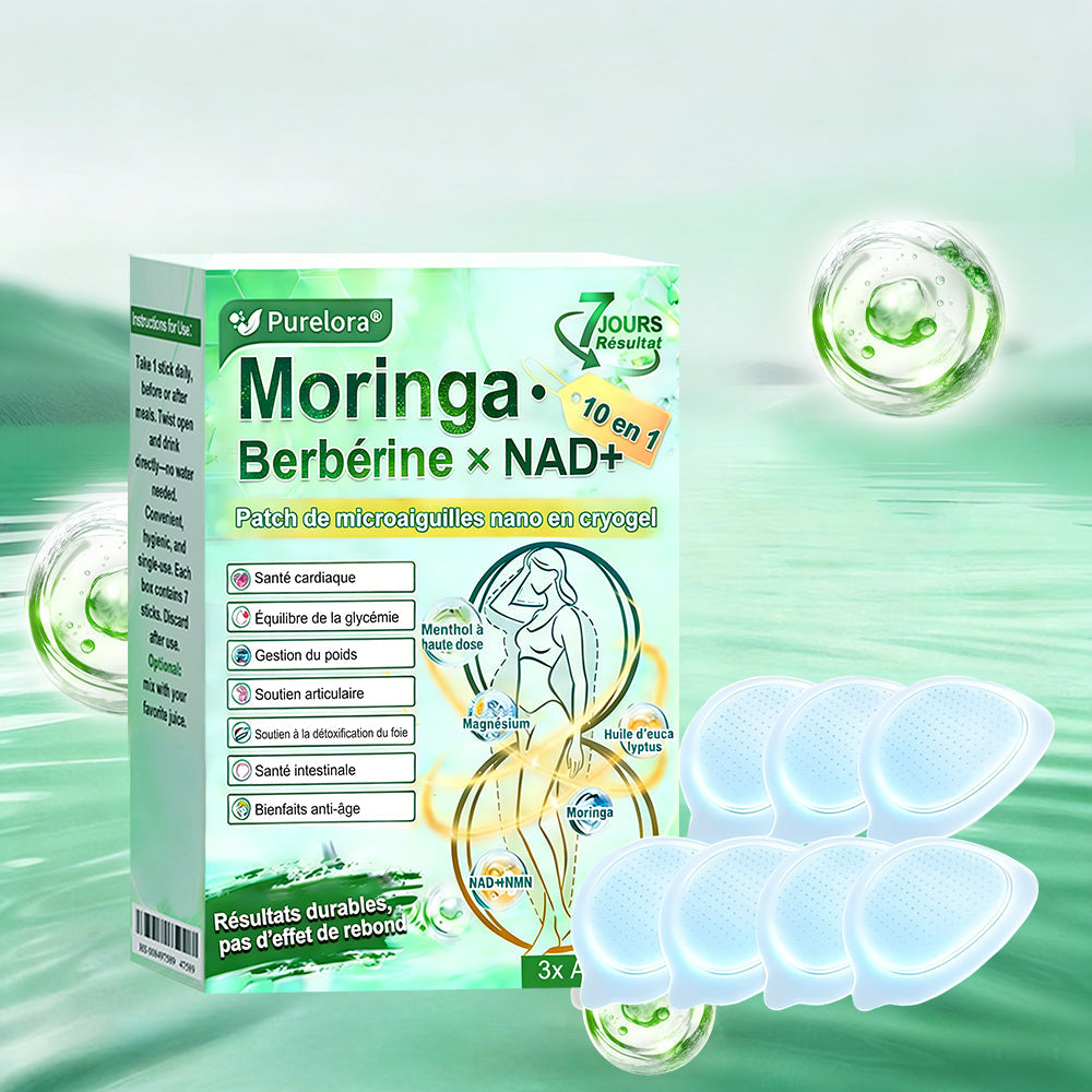 💖𝑷𝒉𝒂𝒓𝒎𝒂𝒄𝒊𝒆 𝑶𝒇𝒇𝒊𝒄𝒊𝒆𝒍𝒍𝒆💖 | Purelora® Moringa · Berbérine Patch 10-en-1 aux Nano-Micro-Aiguilles et Cryo-Gel ✅ Soutien Cryo-Métabolique : Cristallise les graisses, raffermit la peau et élimine l'œdème instantanément.