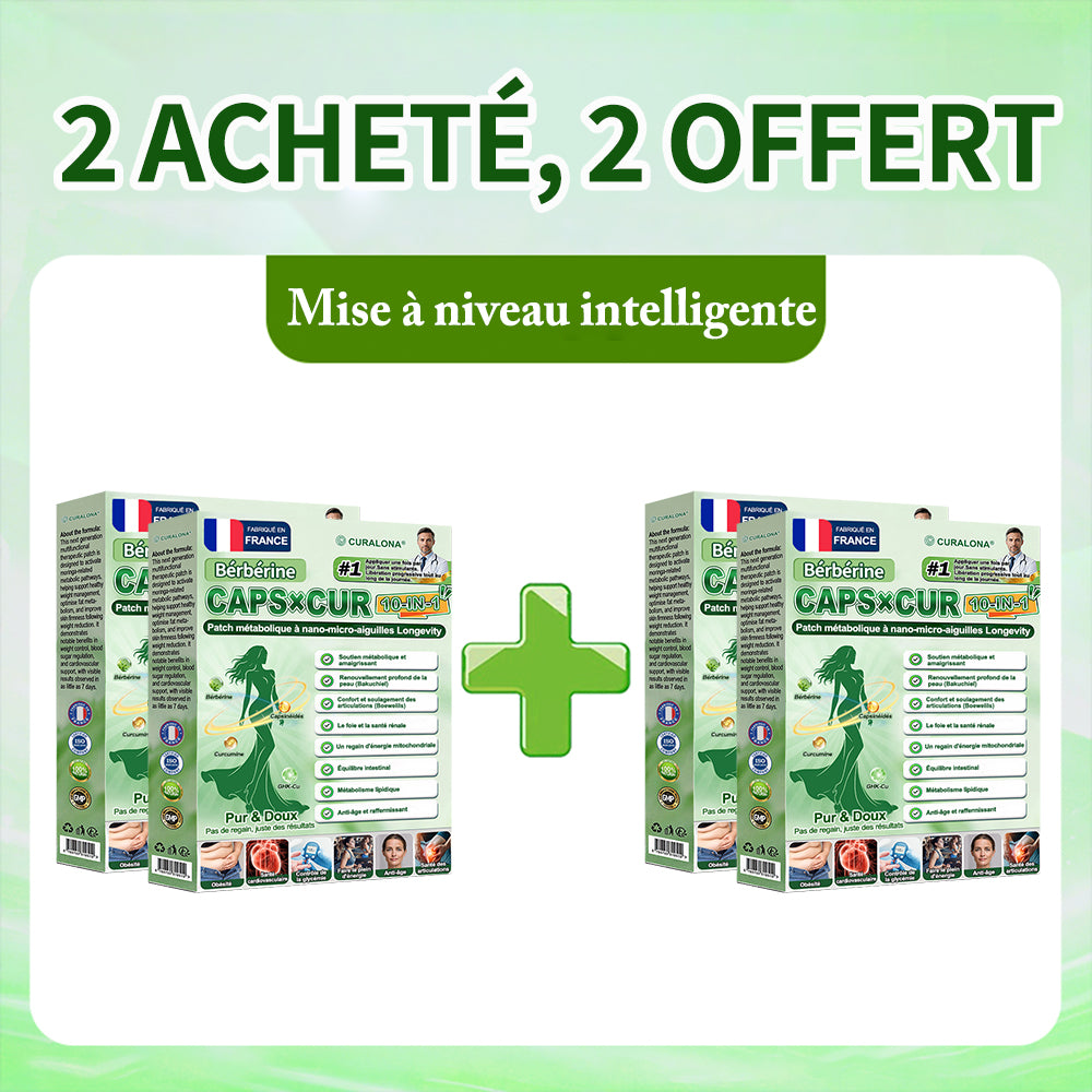🔥 Nouveauté | 🎉 Curalona® Patch Microneedle 10-en-1 – Berbérine & NAD+ pour le métabolisme, Bakuchiol pour la peau, Boswellia pour les articulations – Patch jour & nuit – 7 patchs – Résultats visibles en 7 jours