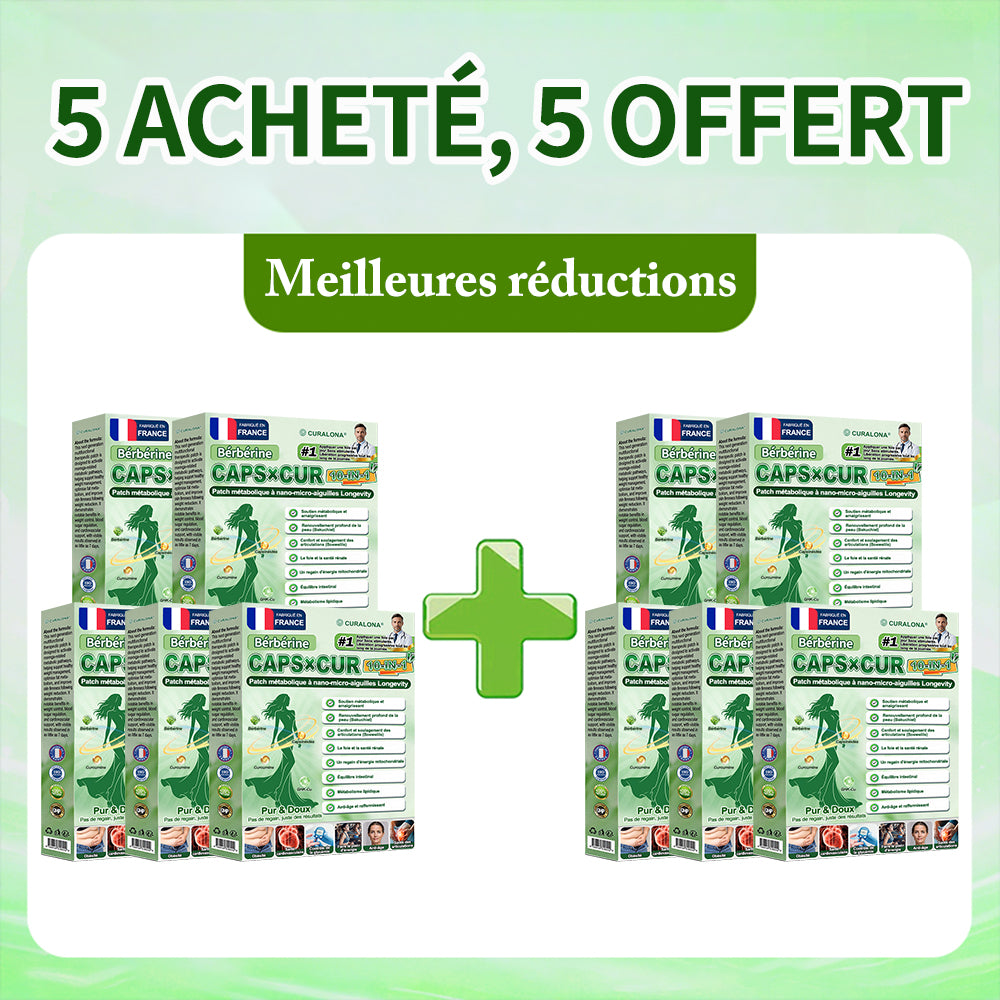 🔥 Nouveauté | 🎉 Curalona® Patch Microneedle 10-en-1 – Berbérine & NAD+ pour le métabolisme, Bakuchiol pour la peau, Boswellia pour les articulations – Patch jour & nuit – 7 patchs – Résultats visibles en 7 jours