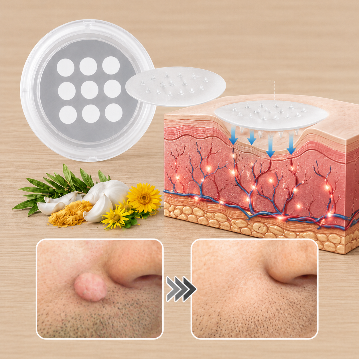 ✨Curalona® Patch micro-aiguilles et hydrocolloïde 2 en 1🍀 | Élimine les grains de beauté en relief, l'acné, les verrues planes et les acrochordons | Atténue les rides, les cicatrices et les imperfections |. Patchs invisibles pour le visage et le corps