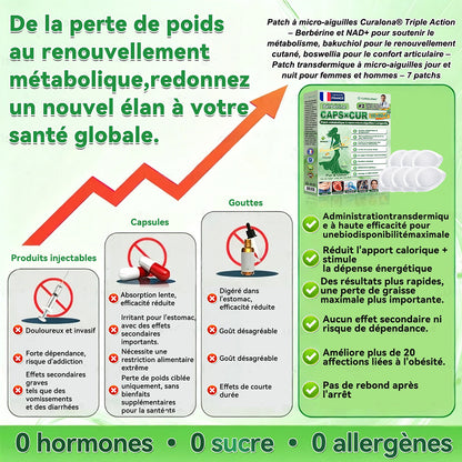 🔥 Nouveauté | 🎉 Curalona® Patch Microneedle 10-en-1 – Berbérine & NAD+ pour le métabolisme, Bakuchiol pour la peau, Boswellia pour les articulations – Patch jour & nuit – 7 patchs – Résultats visibles en 7 jours