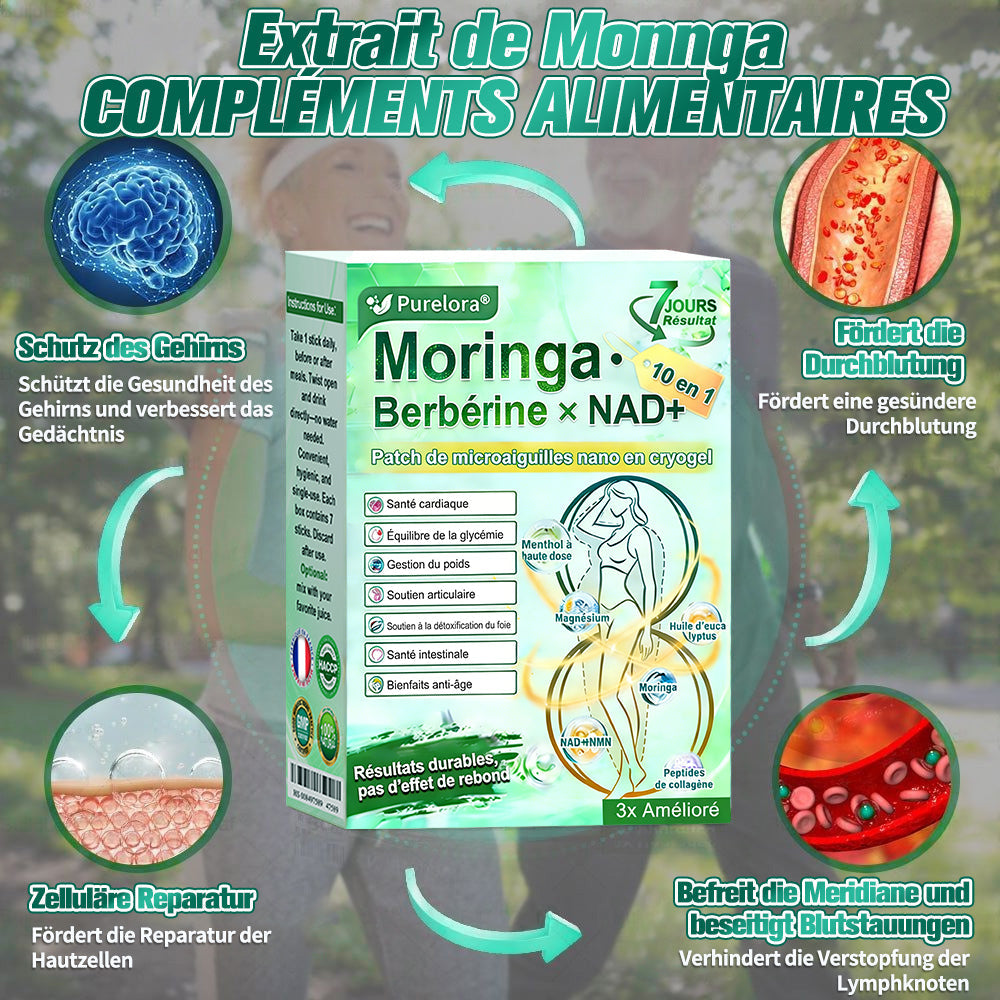 💖𝑷𝒉𝒂𝒓𝒎𝒂𝒄𝒊𝒆 𝑶𝒇𝒇𝒊𝒄𝒊𝒆𝒍𝒍𝒆💖 | 🇫🇷 Purelora® Moringa · Berbérine Patch 10-en-1 aux Nano-Micro-Aiguilles et Cryo-Gel ✅ Soutien Cryo-Métabolique : Cristallise les graisses, raffermit la peau et élimine l'œdème instantanément.