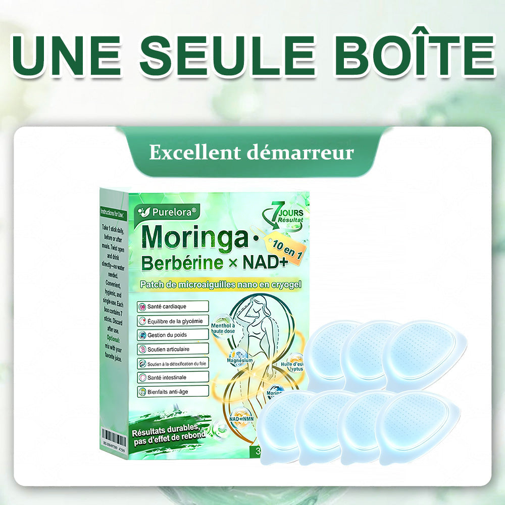 💖𝑷𝒉𝒂𝒓𝒎𝒂𝒄𝒊𝒆 𝑶𝒇𝒇𝒊𝒄𝒊𝒆𝒍𝒍𝒆💖 | Purelora® Moringa · Berbérine Patch 10-en-1 aux Nano-Micro-Aiguilles et Cryo-Gel ✅ Soutien Cryo-Métabolique : Cristallise les graisses, raffermit la peau et élimine l'œdème instantanément.