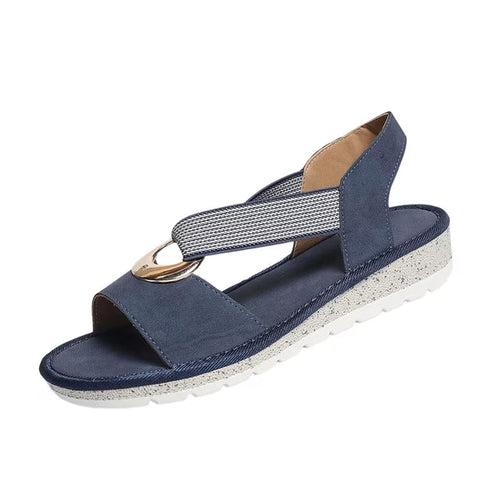 Skylar | Flat Sandals With Metal Buckle
